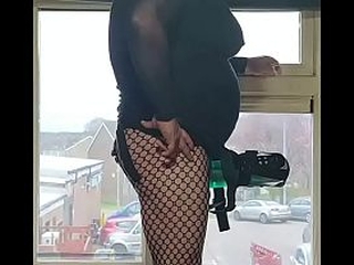 i cum quick using a masturbation machine and dressed like a sissy in the window where public could see me from outside with the 1 vote down wanker